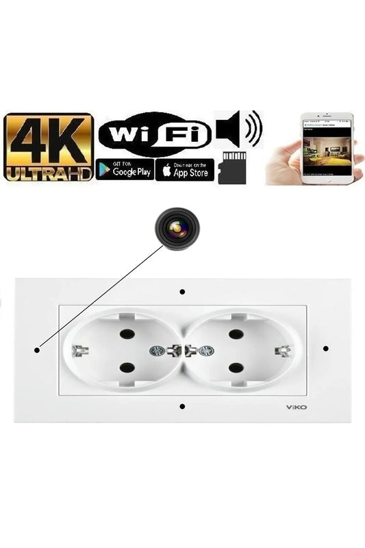 2’Lİ DUVAR PRİZİ WİFİ GİZLİ KAMERA